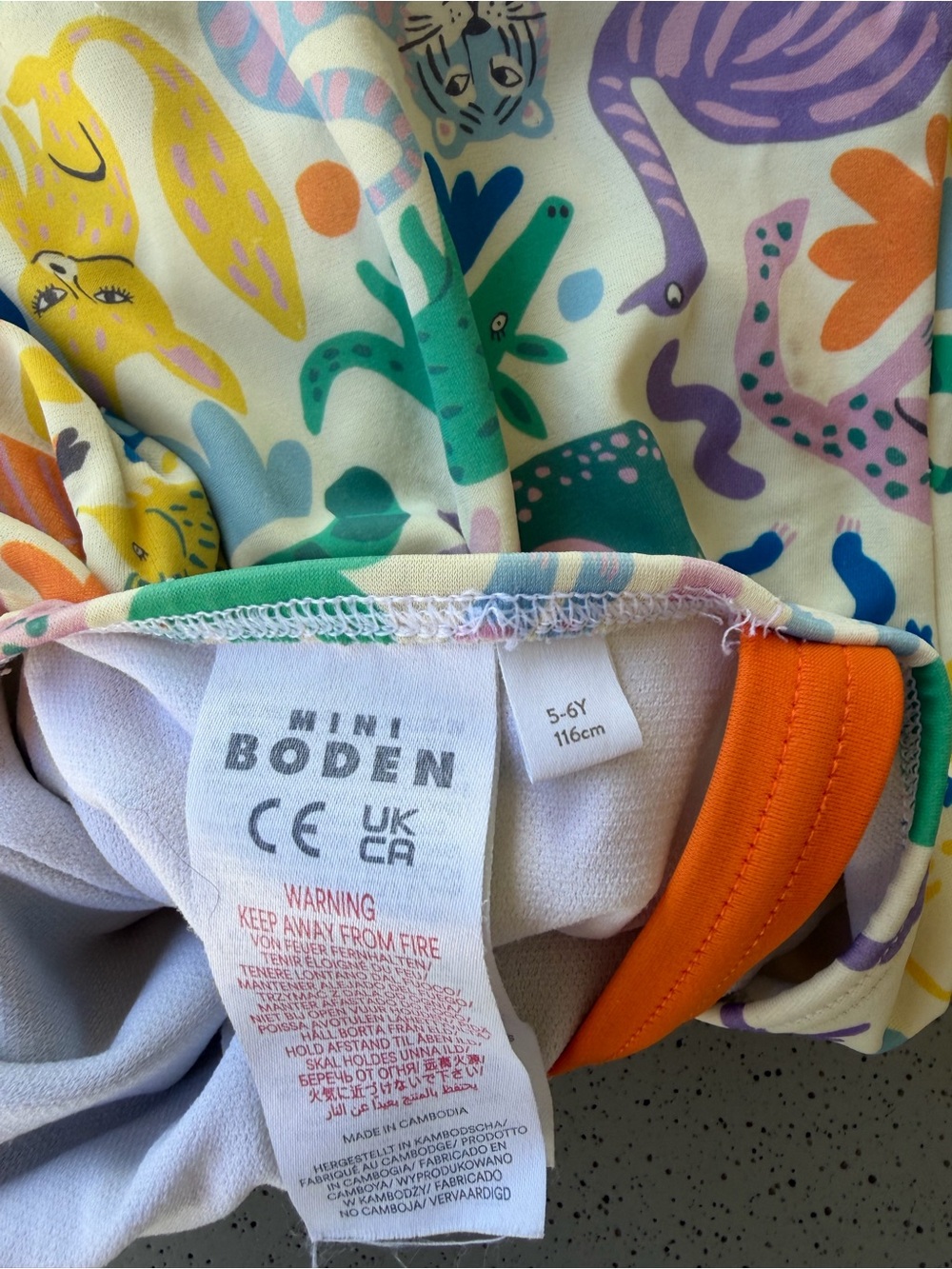 Mini Boden Girls Swim One Piece - Size 5/6 - Picture 6 of 6